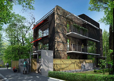 Elewacja z gabionów